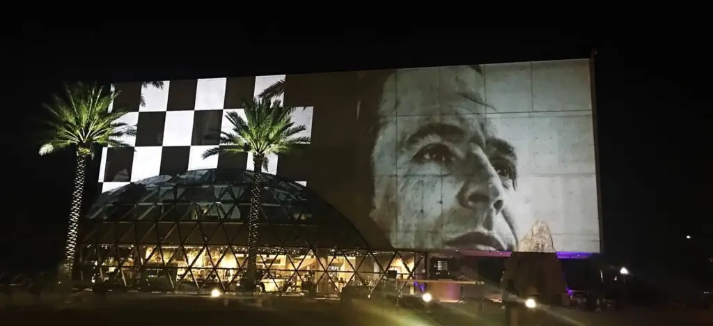 Pixel Rain Digital's projection of Salvador Dalí on the exterior of The Salvador Dalí Museum in St. Petersburg, Florida